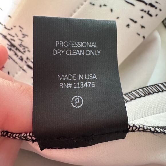 Yigal Azrouel Floral Print Scuba Shift Dress Blue and Black Size 4 - Picture 8 of 9